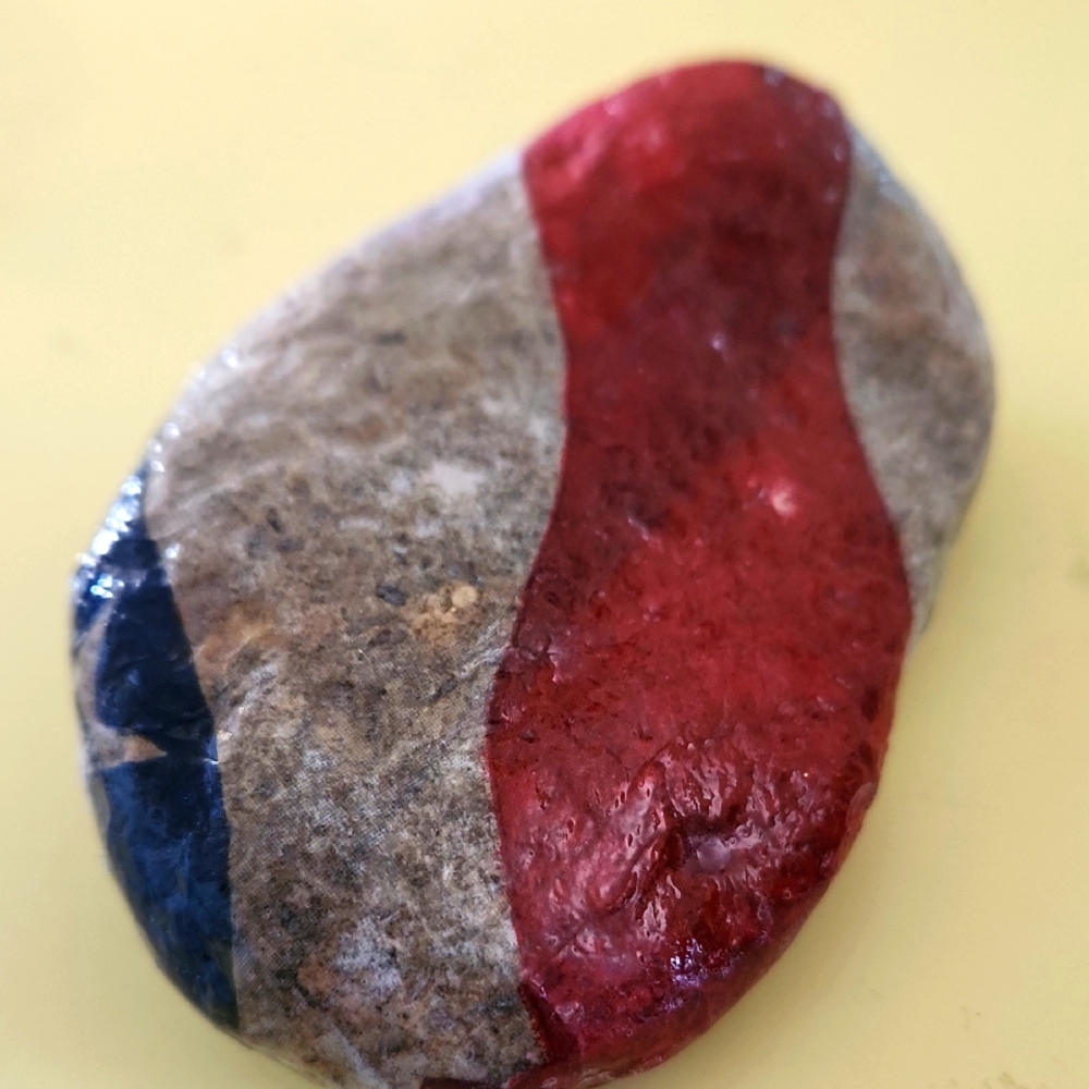 Hand Designed American Flag Rock